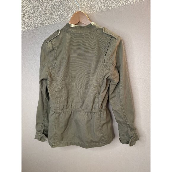 Hinge Women's Olive Green Jacket Size XS long sleeve lightweight 100% cotton - Picture 10 of 11